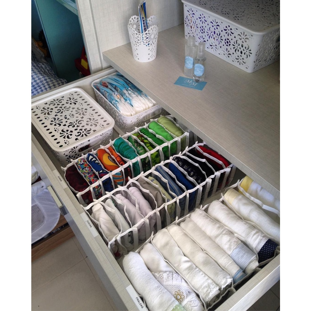 Colmeia Organizadora divisórias Branco "PP - P - M - G " - PROMOÇÃO - Organizador de Guarda Roupas