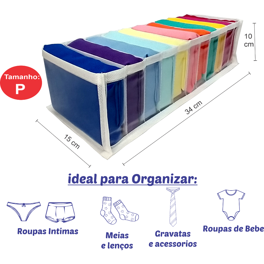 Colmeia Organizadora divisórias Branco "PP - P - M - G " - PROMOÇÃO - Organizador de Guarda Roupas