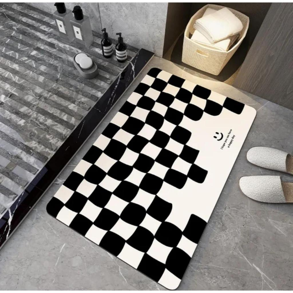 Tapete Banheiro Antiderrapante Absorvente de Secagem Rápida entregar Cor e Estampas sortidos